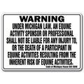 Signmission 14 in Height, 10 in Width, Plastic, 10" x 14", WS-Michigan Equine WS-Michigan Equine